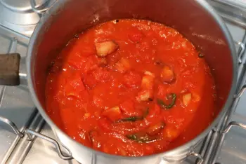 Tagliatelles aux rillons et tomates : Étape 4