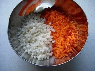 Risotto crémeux aux légumes et graines de lin : Étape 1