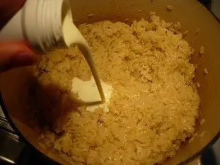 Risotto crémeux aux légumes et graines de lin : Étape 11