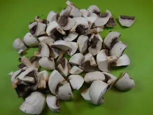 Spaghetti aux champignons : Étape 1