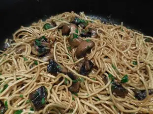 Spaghetti aux champignons : Étape 10