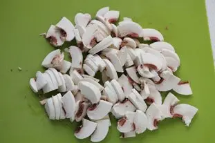 Pâtes aux champignons : Étape 1
