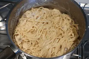 Pâtes aux champignons : Étape 8