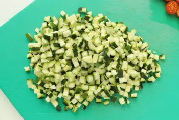 Risotto aux courgettes et tomates cerises : Étape 1