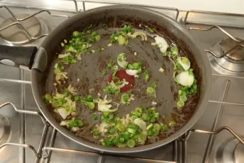 Riz sauté aux champignons et jambon : Étape 11