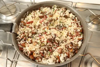 Riz sauté aux champignons et jambon : Étape 14