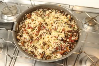 Riz sauté aux champignons et jambon : Étape 15