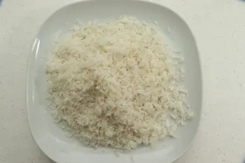 Riz sauté aux champignons et jambon : Étape 3