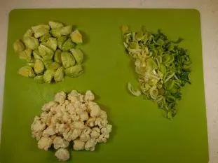 Paysanne de légumes : Étape 1