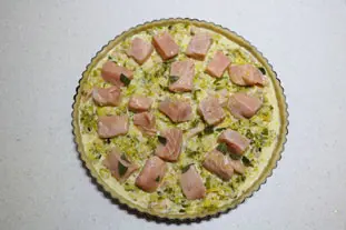 Tarte saumon et fondue de poireaux : Étape 6