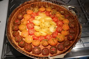 Tarte fine aux tomates cerises et pesto : Étape 11