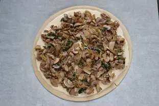Tarte fine aux champignons : Étape 4