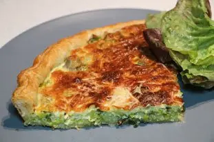 Fine tarte poireaux-artichauts à la piémontaise