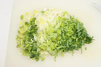 Galette de semoule aux poireaux : Étape 1