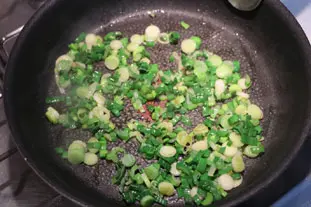 Tartines grillées à l'oignon nouveau : Étape 3