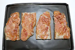 Tartines grillées à l'oignon nouveau : Étape 6