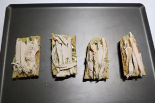 Tartines grillées de poulet à la crème de sésame : Étape 4