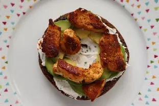 Bagel poulet et avocat : Étape 12