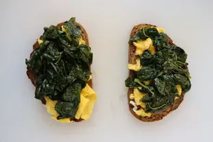 Grilled cheese oeuf et épinards : Étape 6