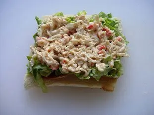 Sandwichs club au crabe et saumon fumé : Étape 9
