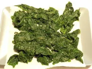 Tartine gratinée aux épinards : Étape 2