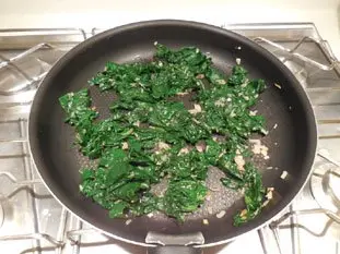 Tartine aux épinards et béchamel : Étape 4