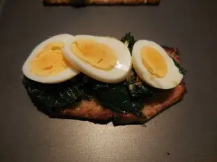 Tartine aux épinards et béchamel : Étape 6