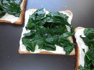 Croque-monsieur aux épinards : Étape 3
