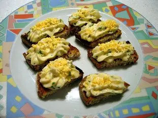 Oeufs mimosa : Étape 11