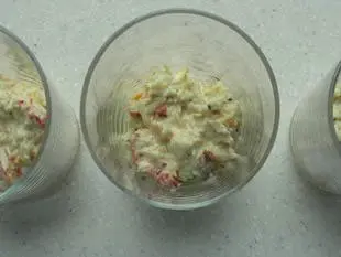 Mousse d'avocat au crabe en verrine : Étape 8