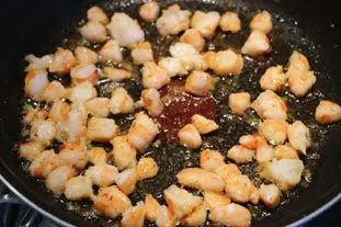 Avocat aux crevettes sautées : Étape 3