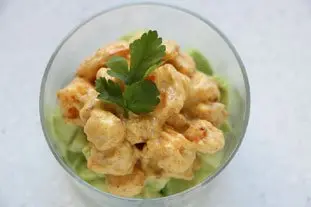 Avocat aux crevettes sautées : Étape 7