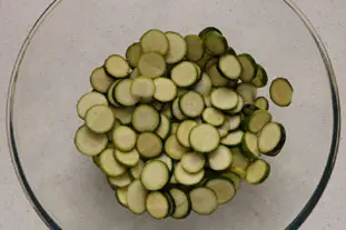 Salade de jeunes courgettes : Étape 2