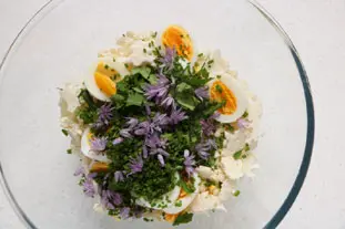 Salade chou fleur et oeufs durs : Étape 4