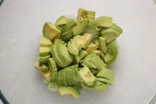Salade petits-pois et avocat : Étape 7