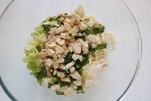 Salade chou fleur, poulet et avocat : Étape 5