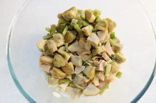 Salade d'avocat, artichaut et poulet : Étape 4