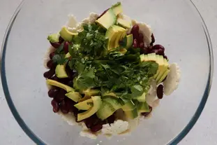 Salade de chou fleur, haricots rouges et avocat : Étape 3