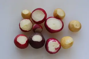 Salade mélangée gros radis et avocat : Étape 1