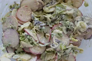 Salade mélangée gros radis et avocat : Étape 6