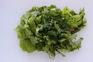 Salade verte et rouge, sardines et œufs mimosa : Étape 4