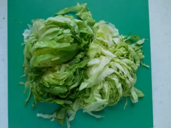 Salade verdure et petite omelette : Étape 1