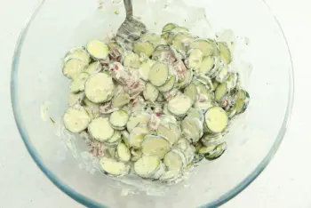 Salade de courgettes croquantes au reste de rôti : Étape 6