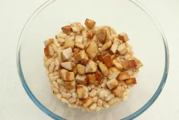 Salade de haricots blancs, thon et Cheddar : Étape 4