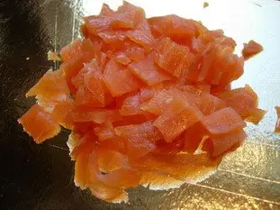 Salade mélangée concombre et saumon : Étape 2