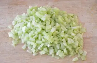 Salade mi-croquante aux crevettes : Étape 1