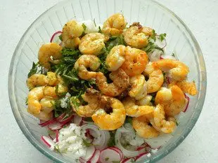 Salade mi-croquante aux crevettes : Étape 10