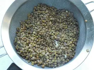 Salade de lentilles et viande froide : Étape 3