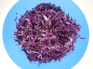 Salade de chou rouge à la ciboule : Étape 9