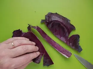 Salade de chou rouge à la ciboule : Étape 2